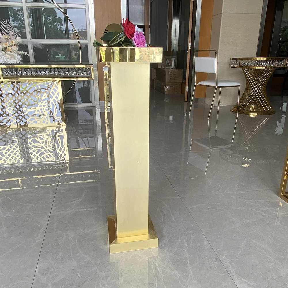 Decoration Gold Tall Acrylic Center Pieces Dining Table Luxury Wedding Centrepiece