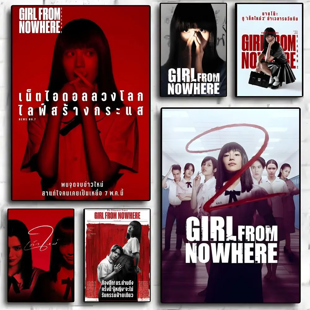 TV Series Girl From Nowhere Nanno Poster Self-adhesive Living Room Bedroom Party Bar Decor Moisture-proof Fade-resistant