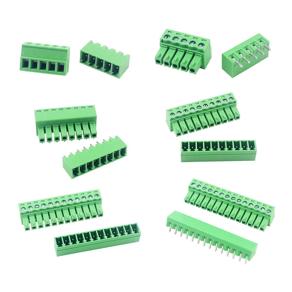 10/5 Pairs Pitch 3.81mm Klemmenblok Connector 2EDG 2-15 Pin Pcb Schroef Verzegelde Socket