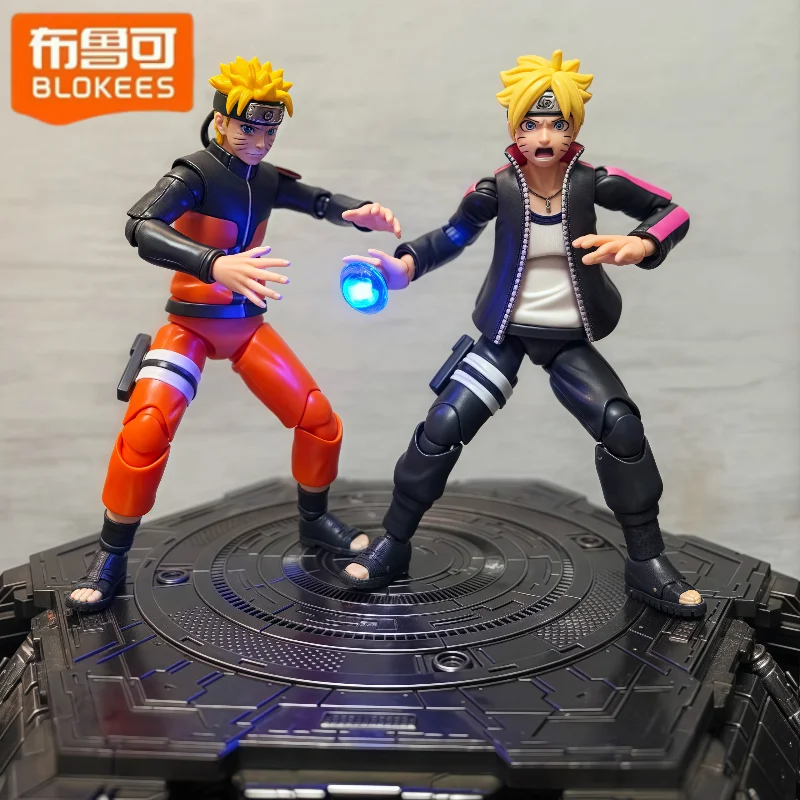 Blokees NARUTO-bloques de construcción Uzumaki Naruto Boruto, juguetes de modelos de ensamblaje, colección de personajes de Anime, adorno de regalo para niños