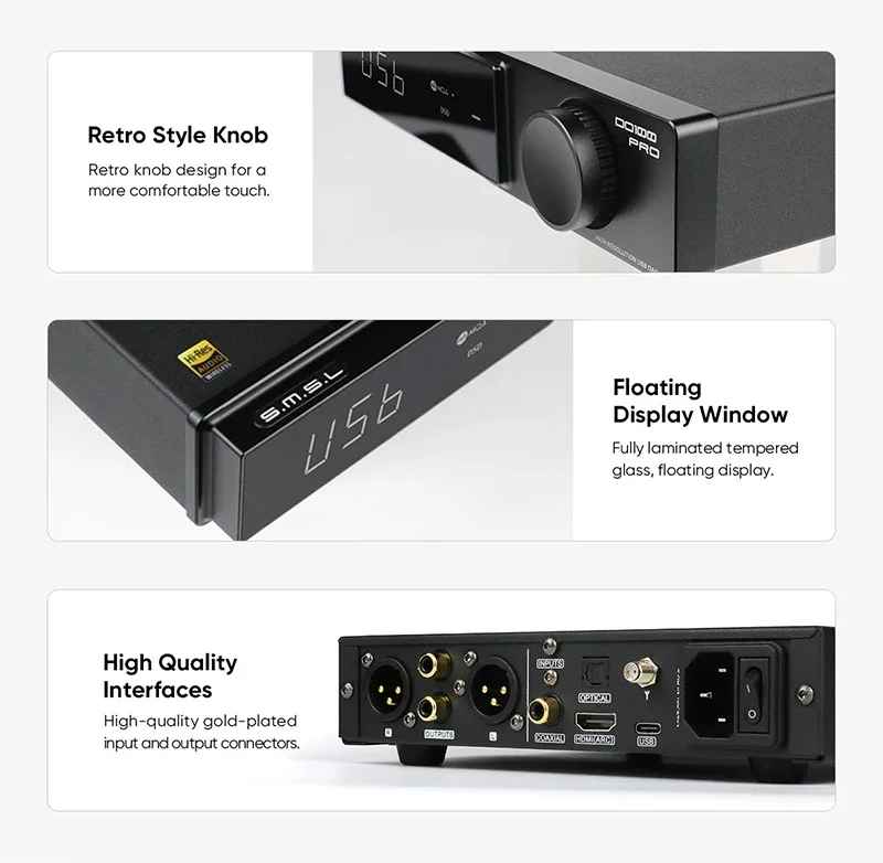 SMSL DO100 Pro Hi-Res MQA DAC Dual ES9039Q2M فك Bluetooth5.1 DSD512 OPA1612 HD-ARC DAC رقمي عالي الجودة لـ PS5 DO100pro