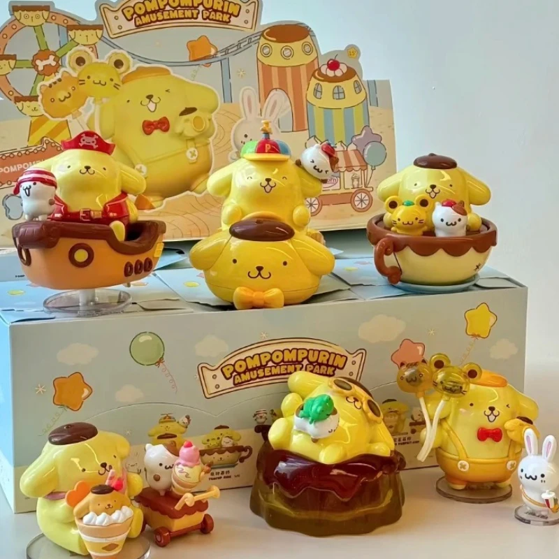 

Pompompurin Amusememt Park Series слепая коробка милая аниме-фигурка сумка-сюрприз загадочная коробка ПВХ настольный декор коллекционные игрушки подарок для девочки