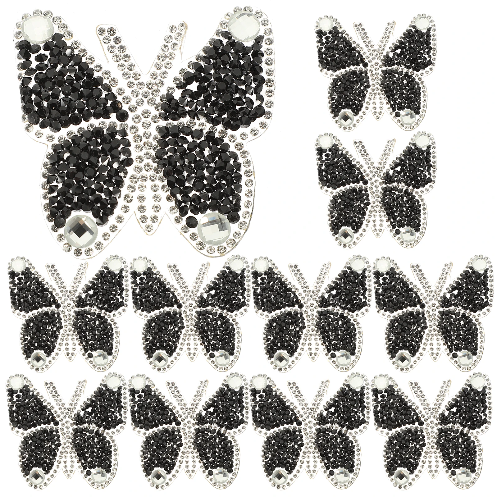 

10pcs Adhesive Diamond Hot Fix Auxiliary Materials Decorative Sewing Stickers Embroidered Applique For Clothes Bags Home Iron