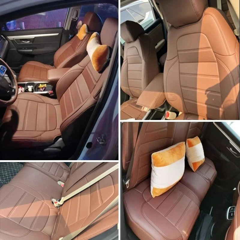 For Custom Made for Car Accessories Seat Covers for 5 Seats Luxury Nappa Leather Fit for Honda Civic CRV Accord HRV HR-V Fit