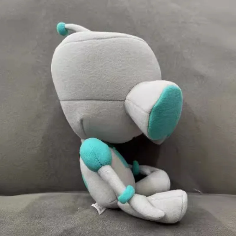 About 28cm Alien ET 3D Eyes Green Invader ZIM GIR Dog Plush Toy, Soft Stuffed Collectible Doll, Christmas Gift Toys For Kids