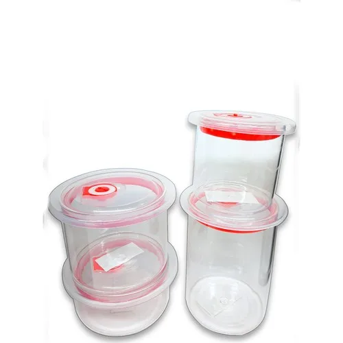 Paçi 4'lü Borosilicate Jar Set Red Color