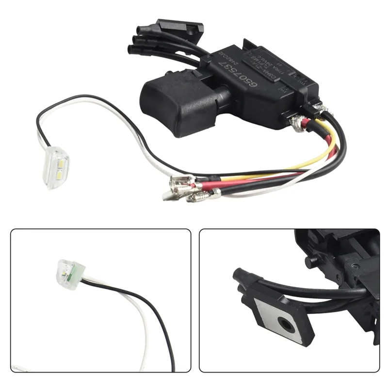 Переключатель ABUH-632F27-4 650754-5 для электроинструментов аккумуляторной дрели DHP482 и DDF482