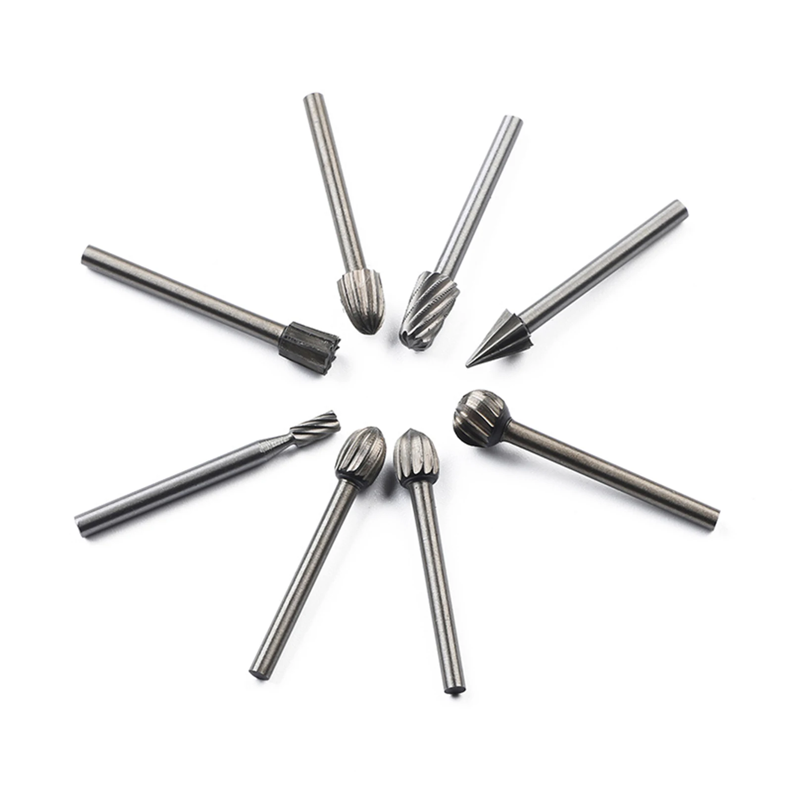 20Pcs Rotary Drill Set Drilling engraver wood carving bits 3.1mm shanks, Metal Grinding Rasp Drill for Drilling Jewelries Glass