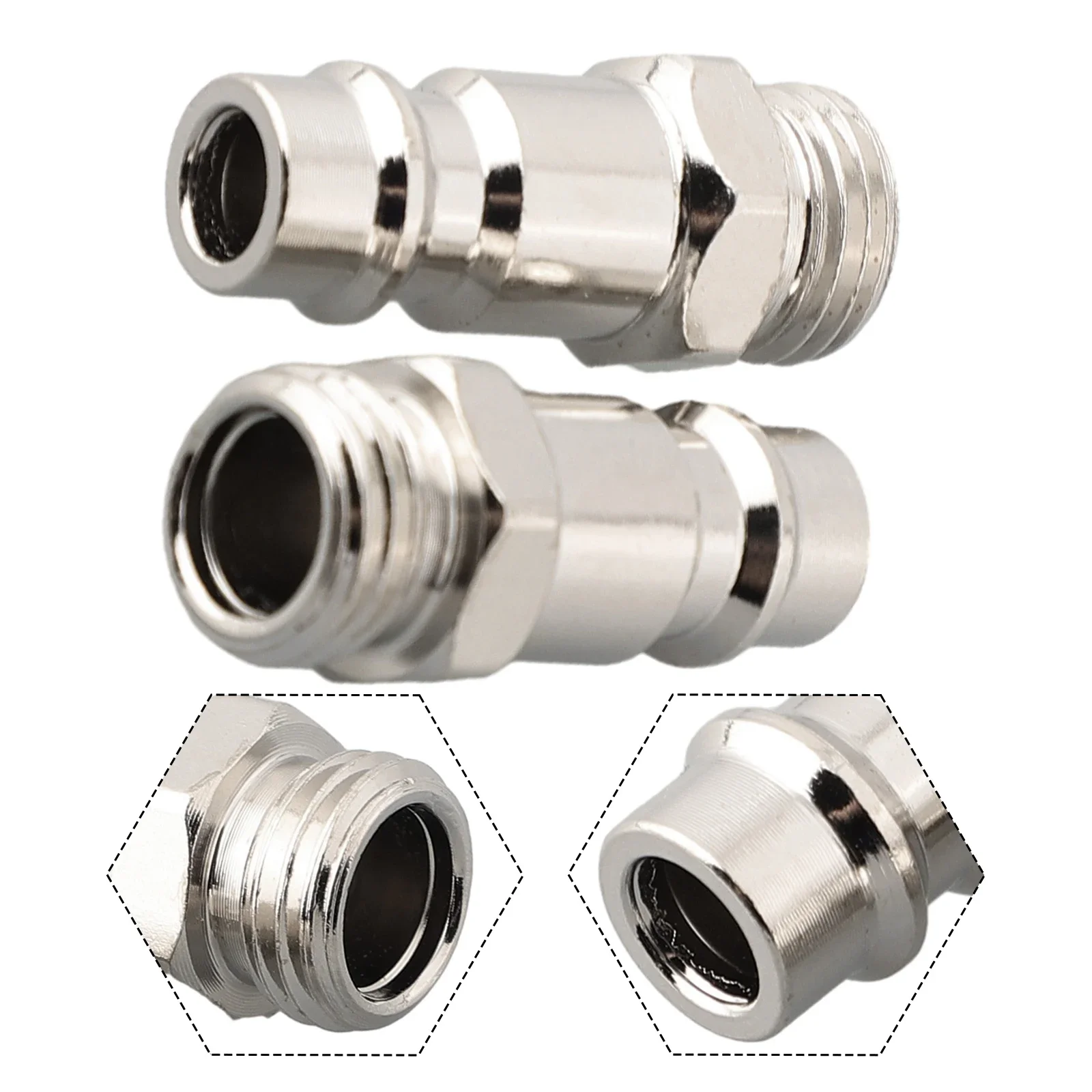 Release Fitting Euro Male Connector Coupler Euro Compressed Quick Release Male Part Air Compressor 2pcs Tool Part