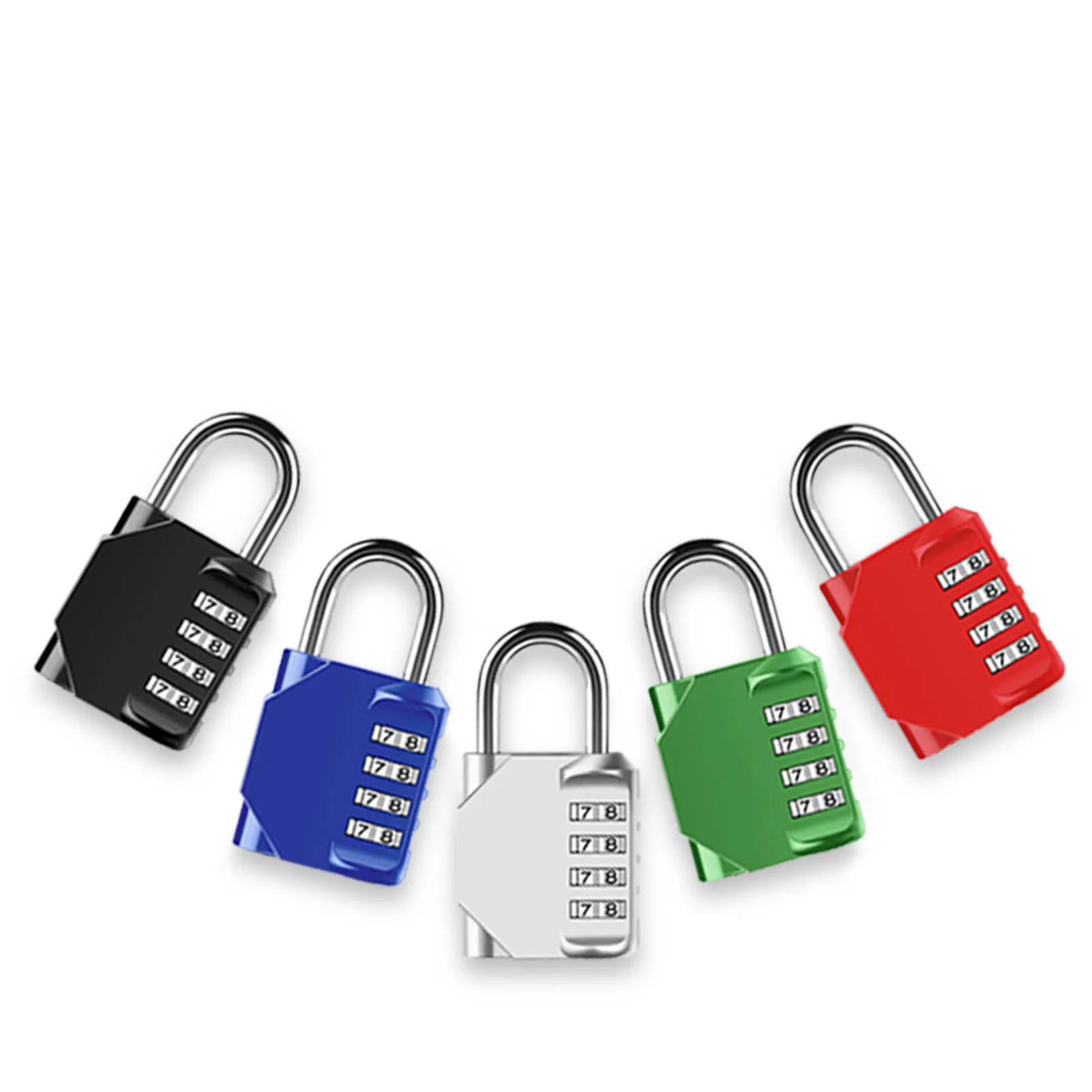 

4 Dial Mechanical Combination Password Number Padlock Keyless Security Lock Anti Theft Zinc Alloy Universal for Cabinet Tool Box