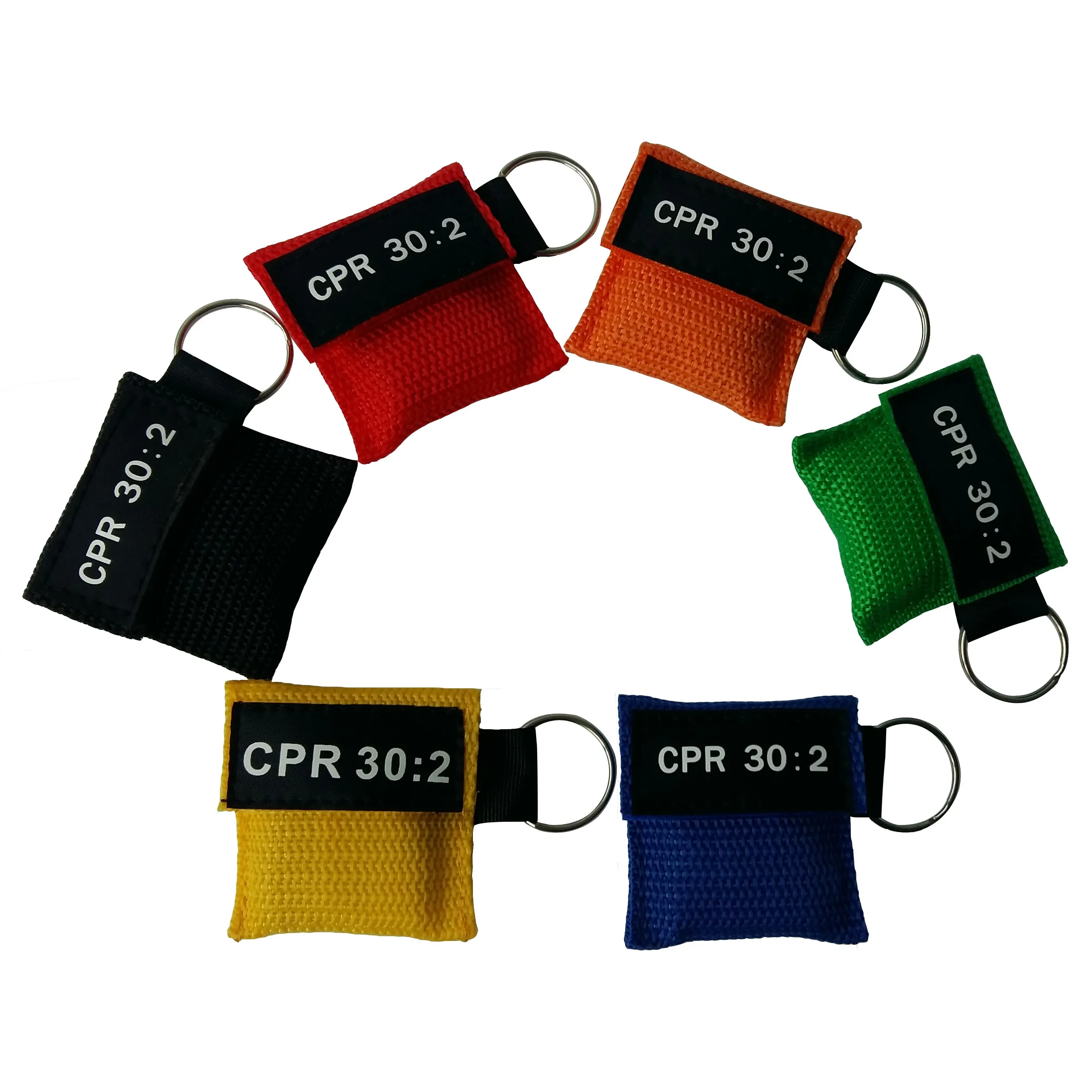 Wholesale 100 pcs CPR Resuscitator Mask Keychain Key Ring Emergency Face Shield Rescue fist aid kits