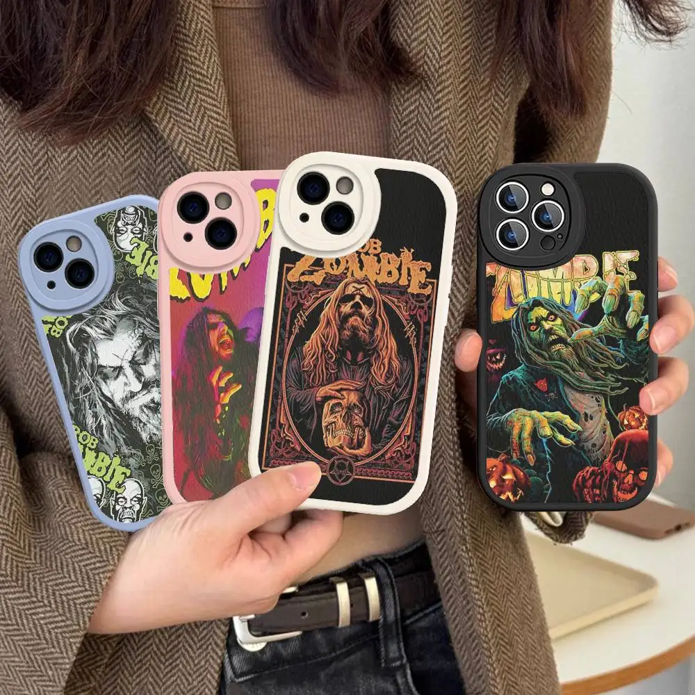 

R-Rob Singer Z-Zombie Heavy Metal Band Phone Case For IPhone 16 15 14 13 12 11 Pro Max Plus Soft Leather Cover