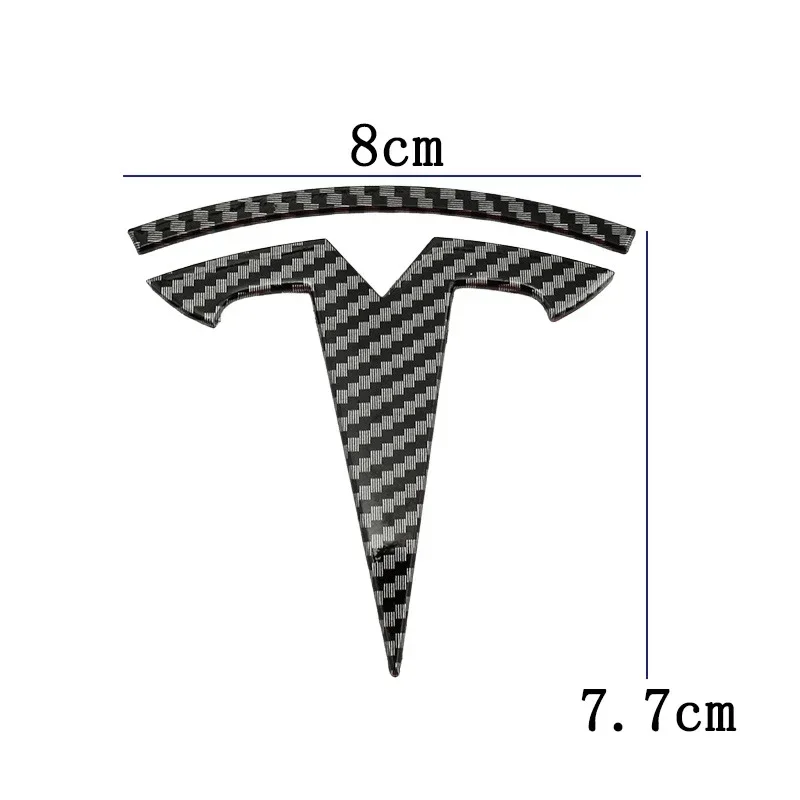 Metal Car Front Hood Cover Emblem Sticker for Tesla Model 3 Mode Y Auto Rear Trunk Badge Decal Exterior Accessories