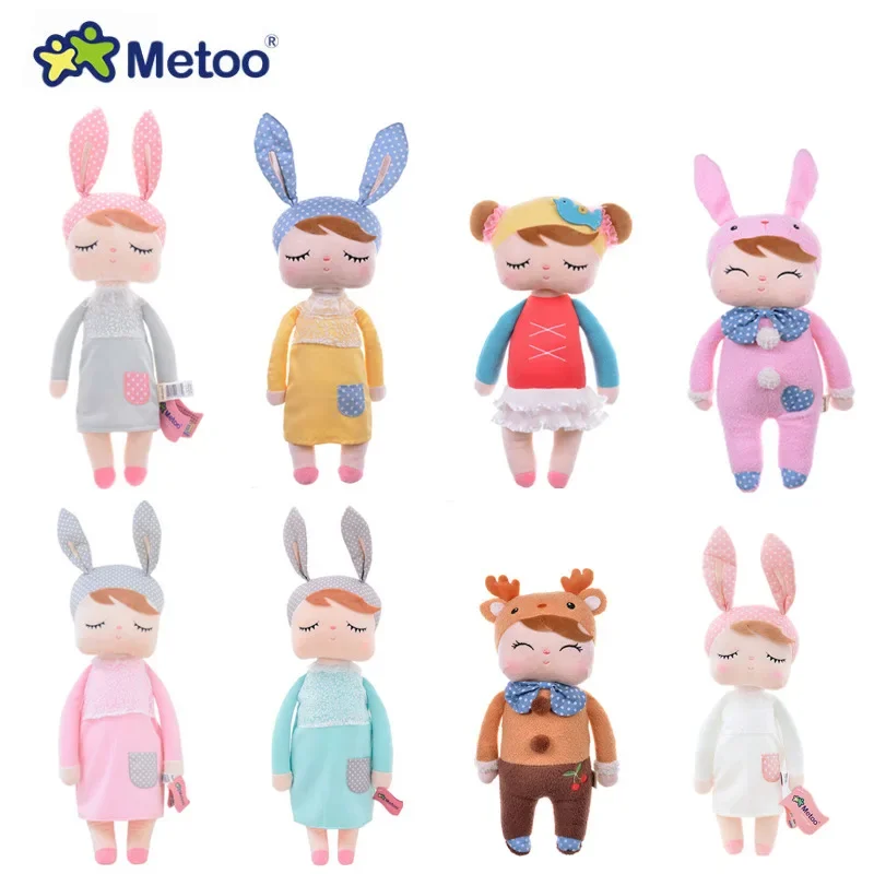 Metoo Doll Plush Toys For Girls Baby Kawaii Mother and Kid Style 2 Piece Angela For Children Christmas Birthday Gift