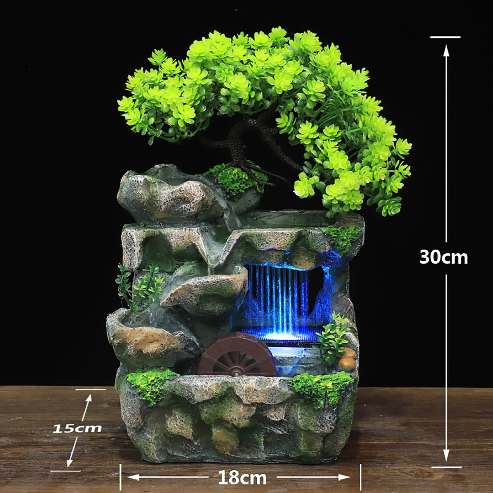 

Artificial Waterfall Indoor Desktop Fountain with LED Lighting Colour Changing Fountain For Room Decor