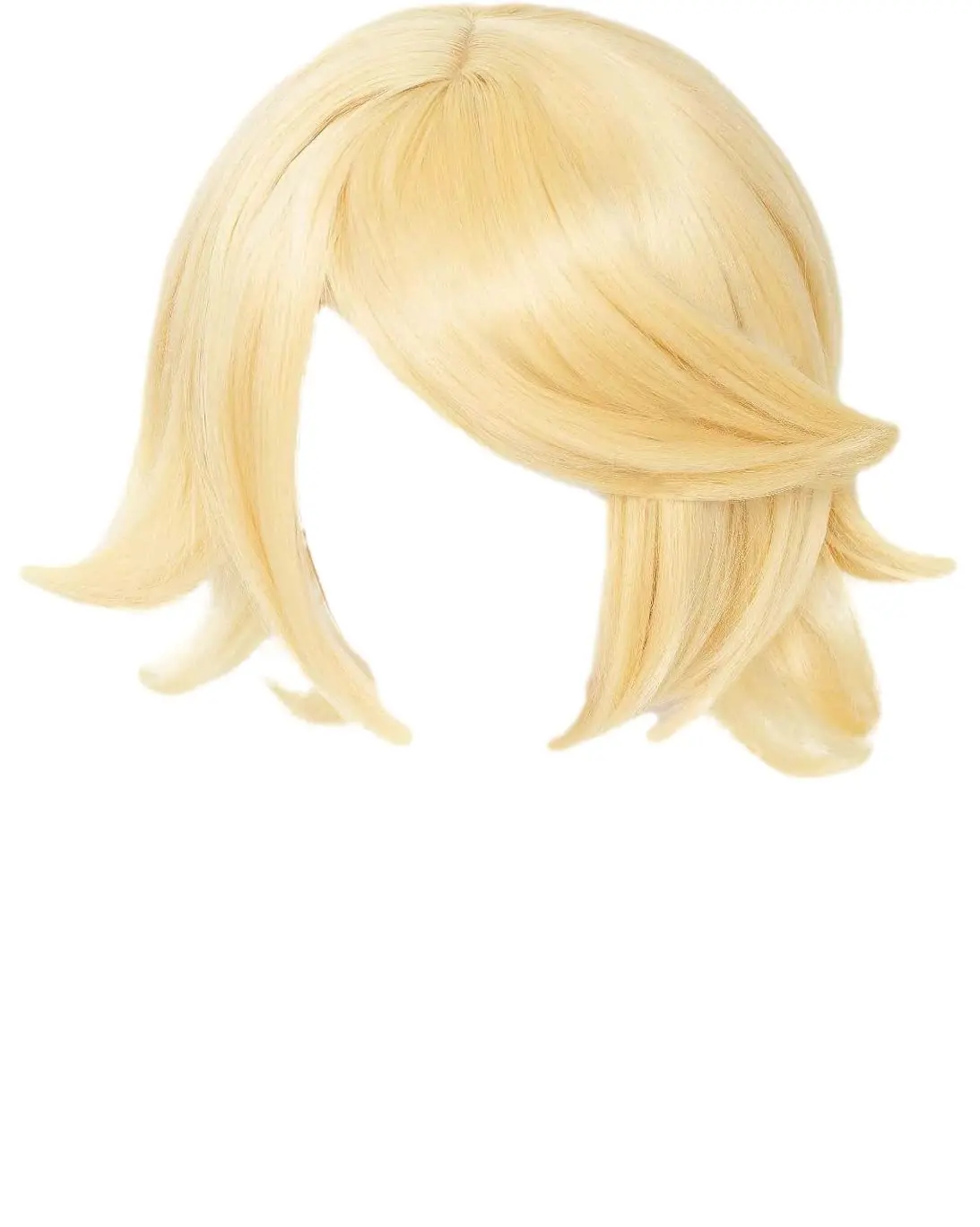 

Короткие желтые волосы для женского парика для косплея