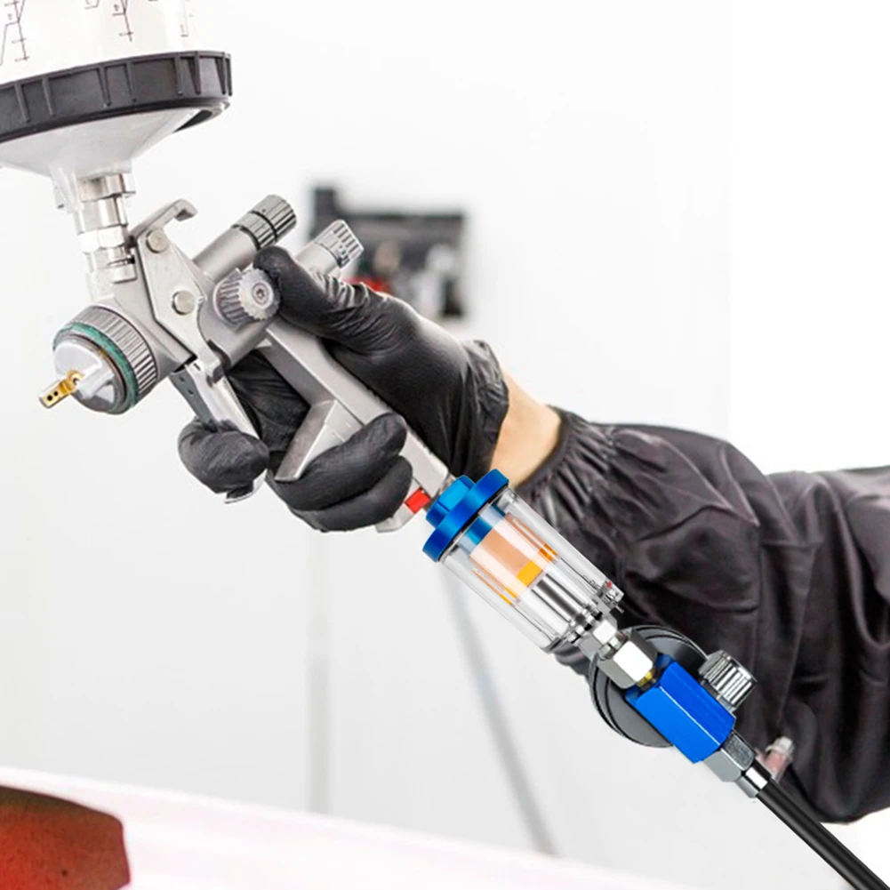 

In-line Filter Air Regulator Gauge Airbrushing Hobby Painting Copper Construction Moisture Separator For Airbrush