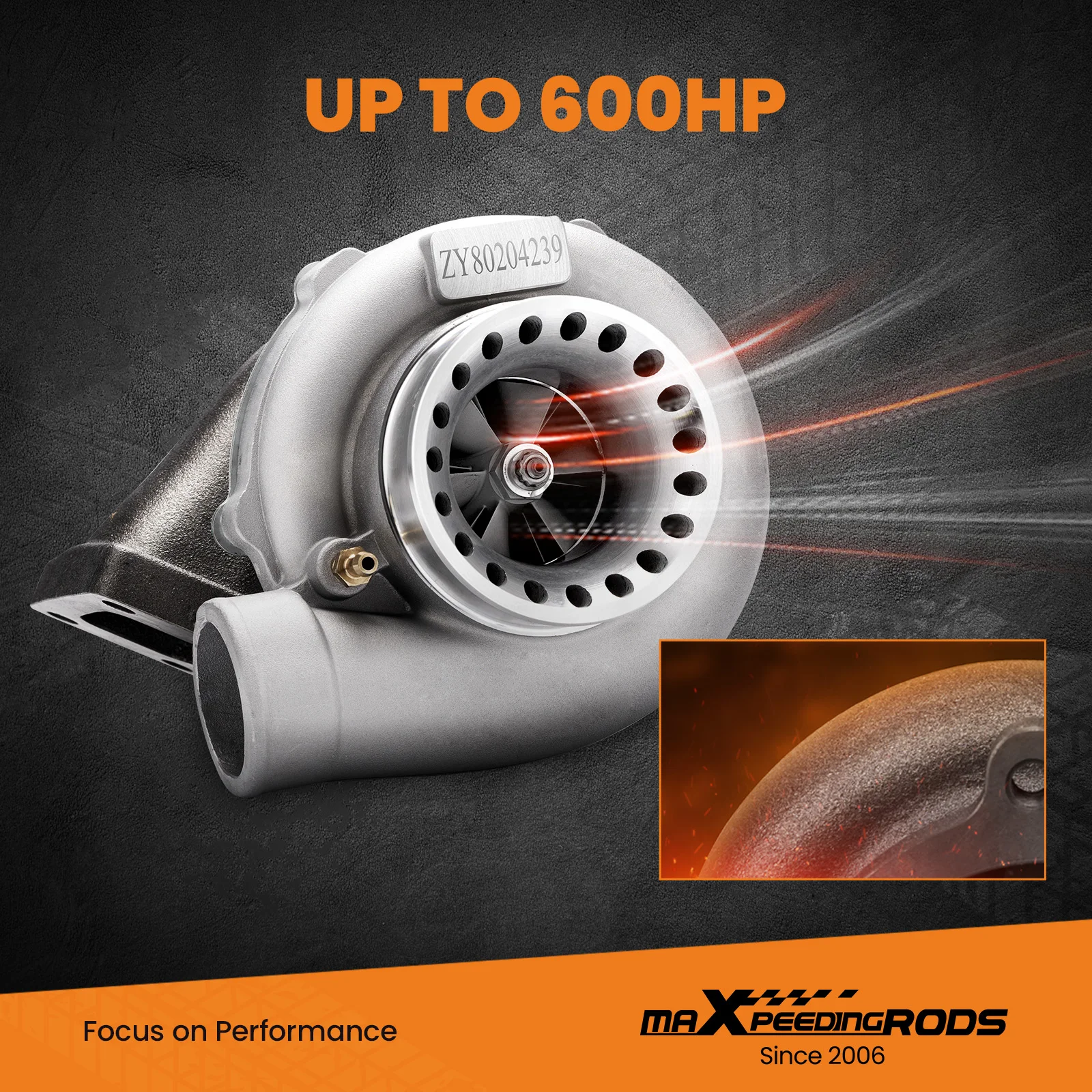 Universal Anti Surge GT3582 GT35 Turbo A/R 0 .63 0.7 Housing Turbocharger up to 600HP 4 Bolt Turbolader