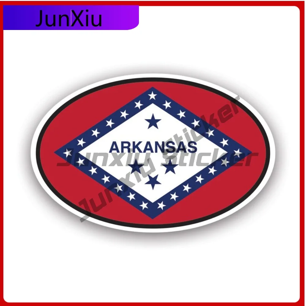 

Arkansas Flag Oval Sticker Creative Decals V4 Ar Euro State Flag Patriotic Car Sticker Vinyl Decal Waterproof Durable Color