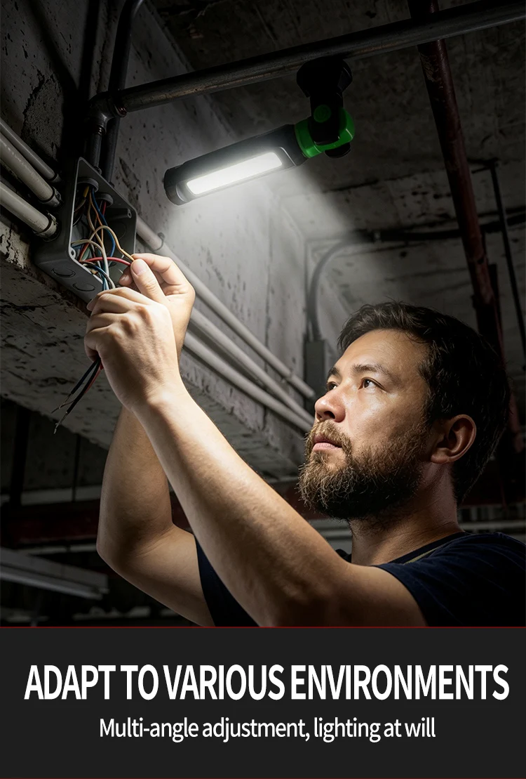 Autoreparatur-Arbeitsleuchte COB Wiederaufladbare Handinspektionsleuchte Notbeleuchtung LED-Arbeitsleuchte – Detail 23
