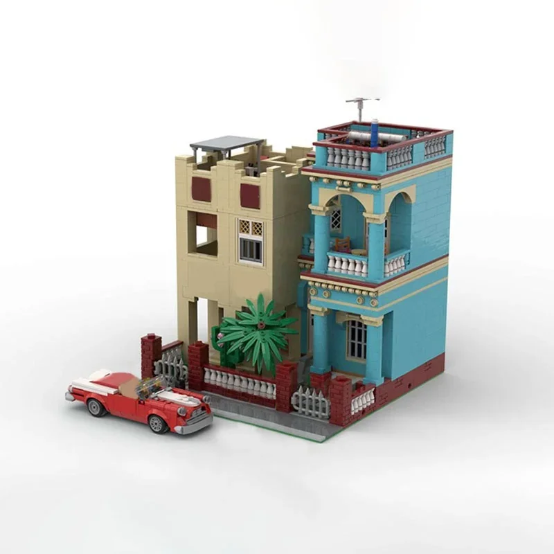 Blocs de construction modulaires MOC Havana House, 2906 pièces, idée de construction, bricolage, éducation, cadeaux de noël, jouets en briques, anniversaire