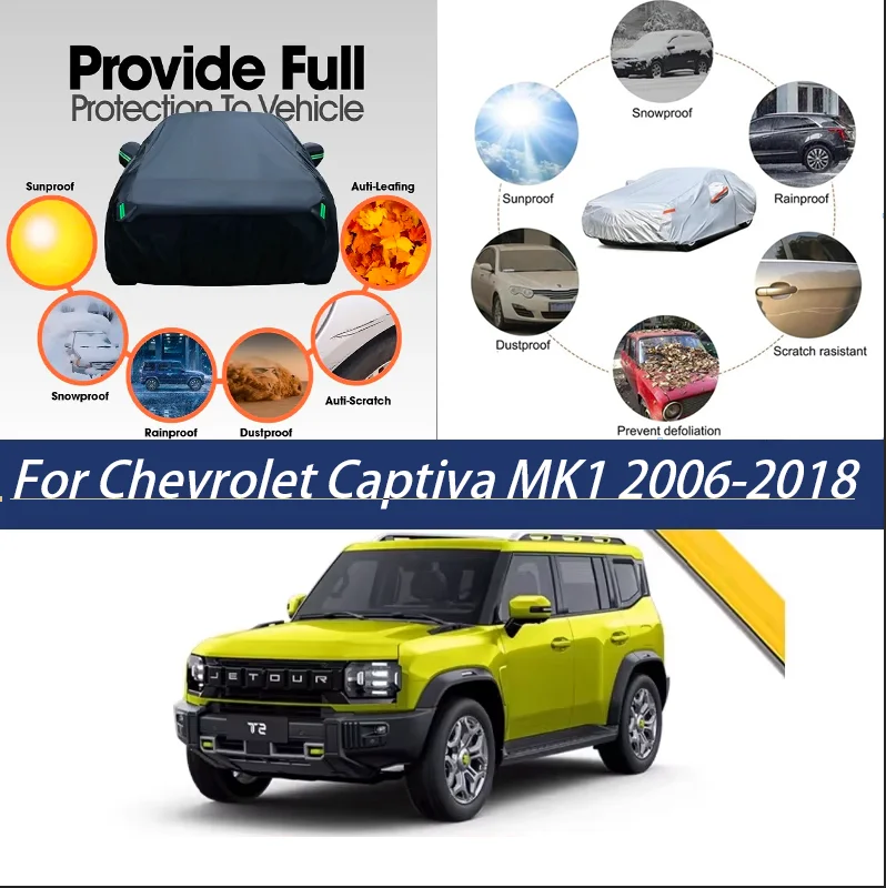 

For Chevrolet Captiva MK1 2006-2018 Full Car Covers Outdoor Sun Anti UV Rain Snow Dust Protection Oxford Cloth Accessories