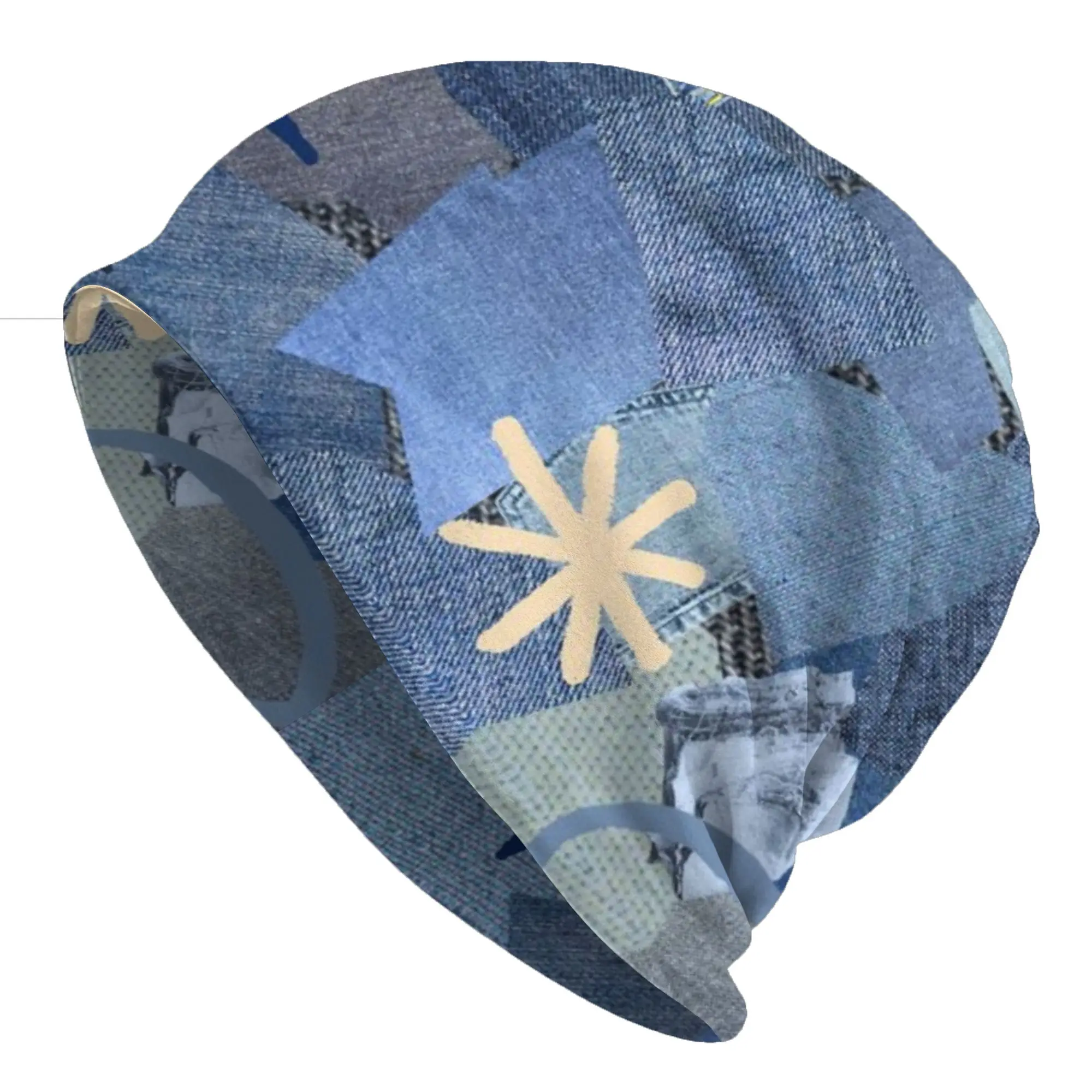 Blue (8) Fashion Caps For Men Women Denim texture Ski Caps Soft Bonnet Hats Skullies & Beanies Hat