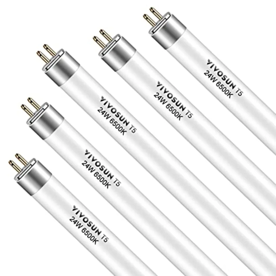 

T5 Grow Light Bulbs Inch W 6500K HO Fluorescent Tubes Light Bulbs Cool White T5 Bulb for 22 Inch T5 Light Fixtures T5 Grow Ligh