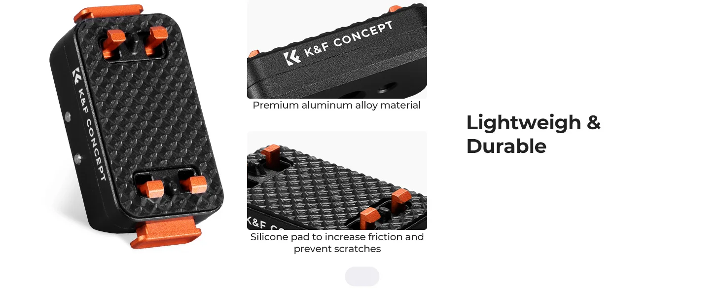 K&F CONCEPT Magnetische Schnellwechselhalterung für Insta360 X6 X5 Ace Pro Aluminiumlegierungs-Basis mit Sicherheitsverriege – Detail 8