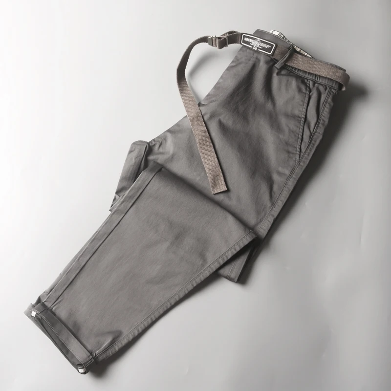 

Свободные прямые брюки из эластичного ледяного шелка для повседневной носки, весна-осень, деловой повседневный стиль, длинные брюки, молодежная мода, рабочая одежда