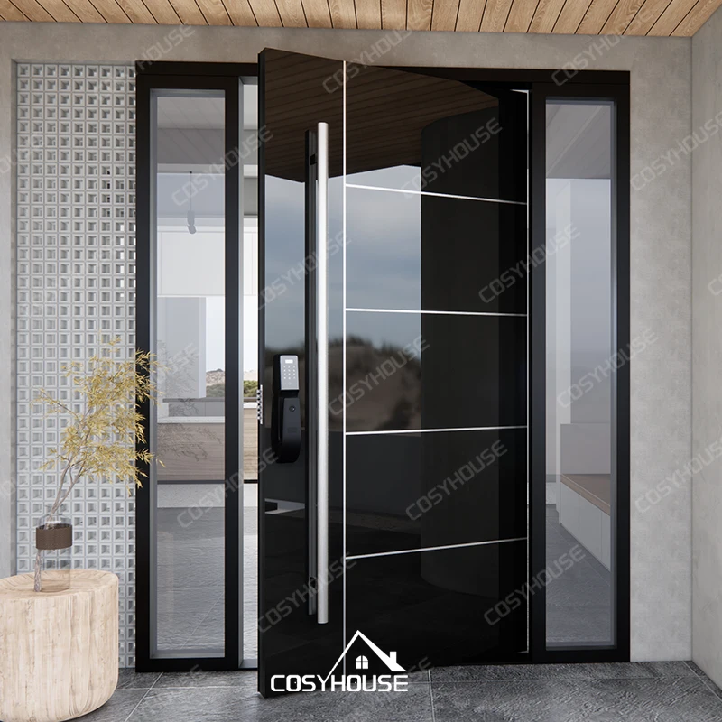 European standard outdoor main entrance door design simple metal front door for modern stainless steel doors in houses