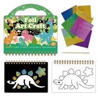 Magic Art Coloring Book Children DIY Painting Coloring Book Cartoon Dinosaur Foil Arts Crafts Kids Educational Toys Drawing Gift