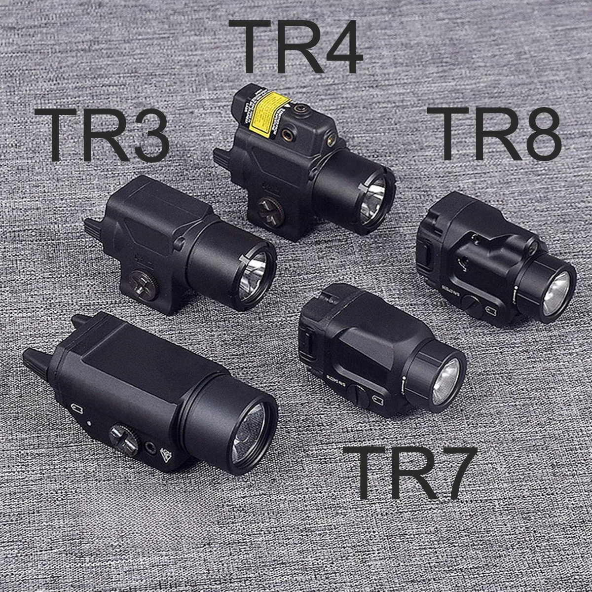 

TR8 TR7 TR4 LED Pistol Gun Flashlight Red Dot Laser Pointer Sight For Glock 17 19 Light 20mm Rail Hunting Lanterna Torch