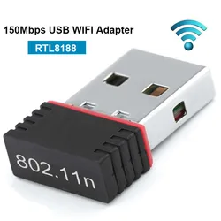 Ienron 150Mbps USB WiFi Adapter RTL8188 wifi receiver Wireless Network Card Adapter WiFi Dongle for Desktop Laptop PC Windows