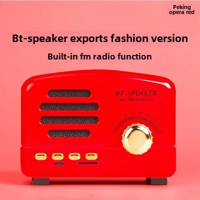 Altavoz bluetooth retro, mini altavoz bluetooth nostálgico, carga inalámbrica para teléfono móvil, lindo altavoz pequeño BT01