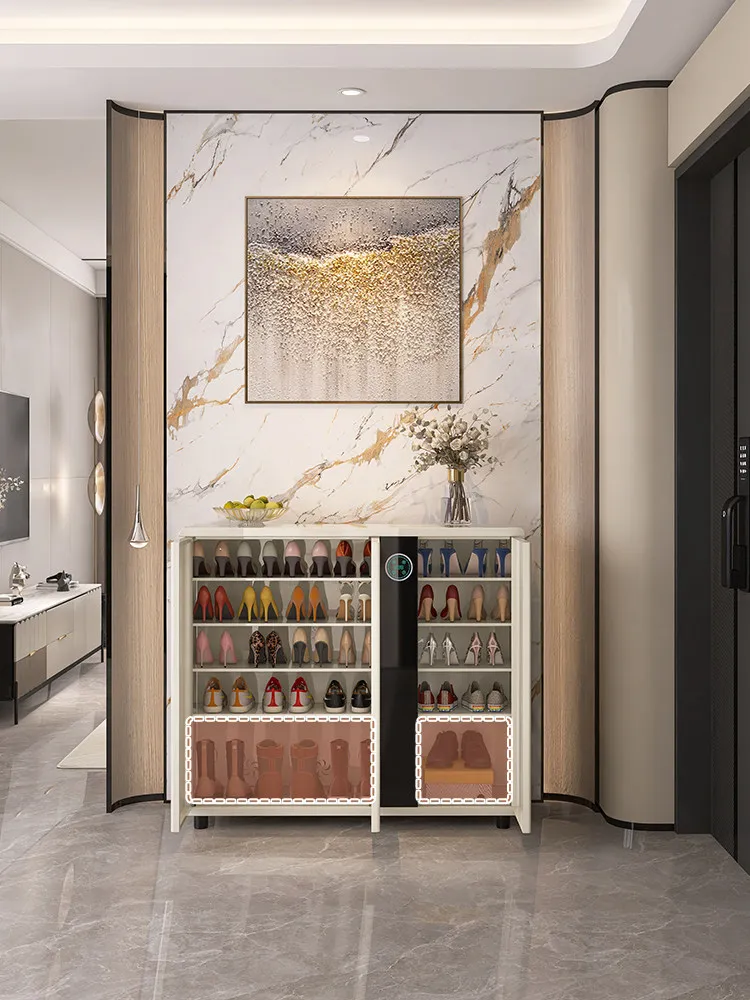 Intelligent disinfection shoe cabinet, home wall mounted indoor entrance, steel multi-layer storage cabinet