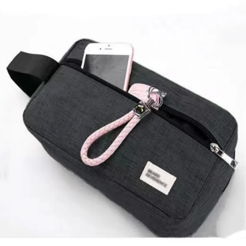 Hanging Toiletry Bag Large Capacity Waterproof Portable Travel Cosmetic Bag Gray for Men Women Bathroom Storage Organizer