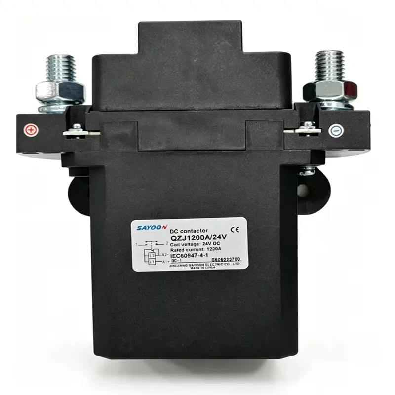 SAYOON QZJ1200A DC Contactor Double Coil 1NO Normally Open DC Solenoid Contactor 6V 12V 24V 36V 48V  72VFor Electric Forklift
