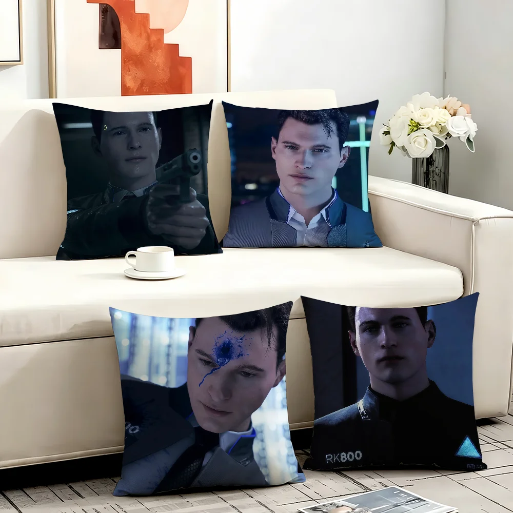Game D-Detroit Become Human Connor cushion cover Comfortable Decorative For Bedroom Living room Dormitory Picnic and Holiday