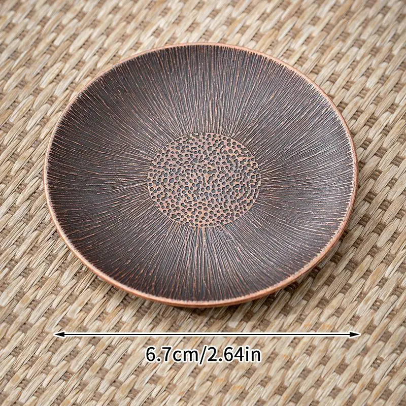 Alloy Coasters Retro Zen Kung Fu Teacup Mat Scratch Resistant Coffee Cup Pad for Dining Table Tea Ceremony Daily Use