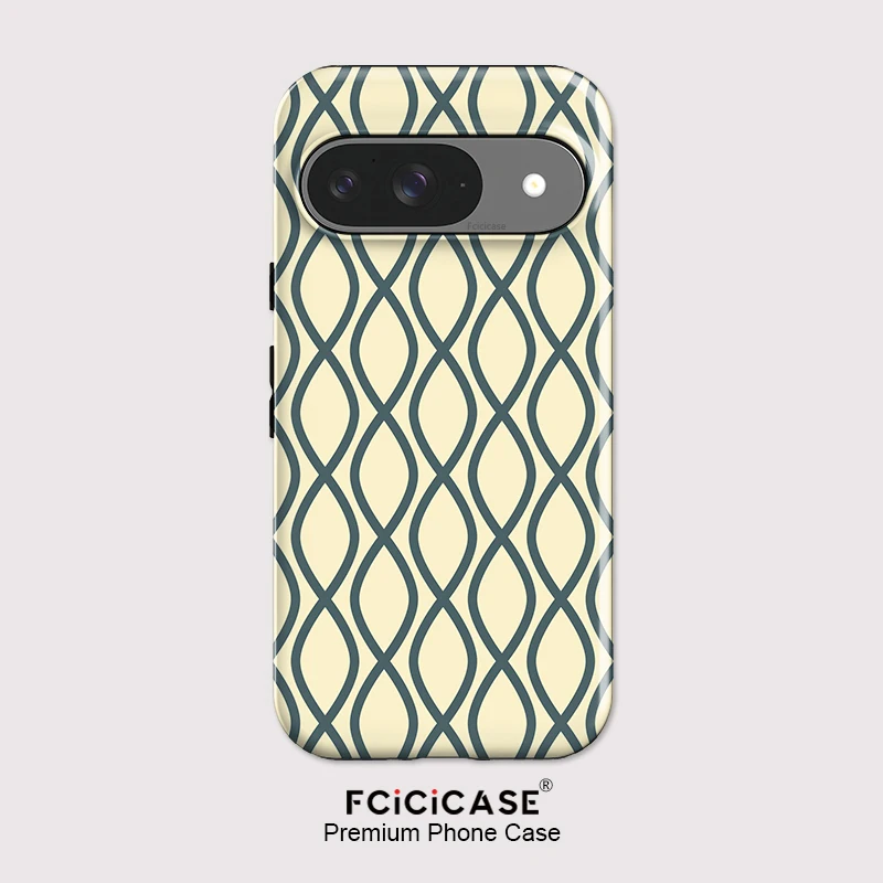 Fcicicase – coque de téléphone à rayures imprimées, étui anti-choc mat pour Google Pixel 9 8 10 Pro 10A 7A 8A 9 10 Pro XL
