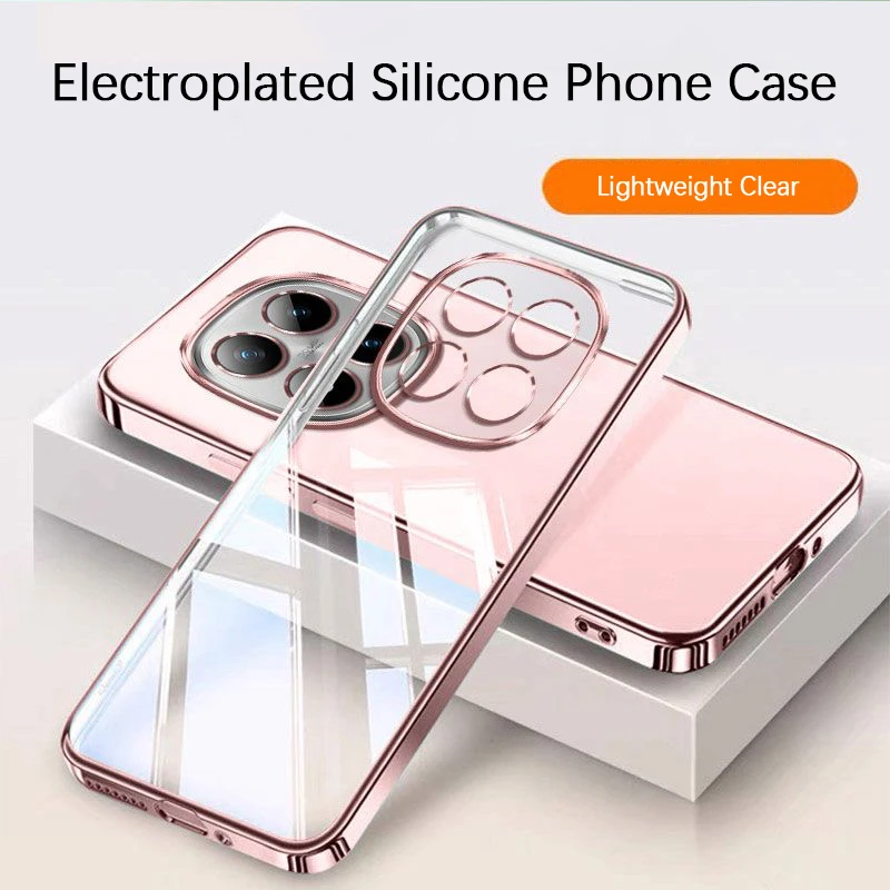Original Galvanisierte Dünne Handyhülle für Redmi Note 15 Pro Plus Pro+ 15Pro 4G 5G Luxuriöse Silikon Hochwertige Transparente Rückabdeckung