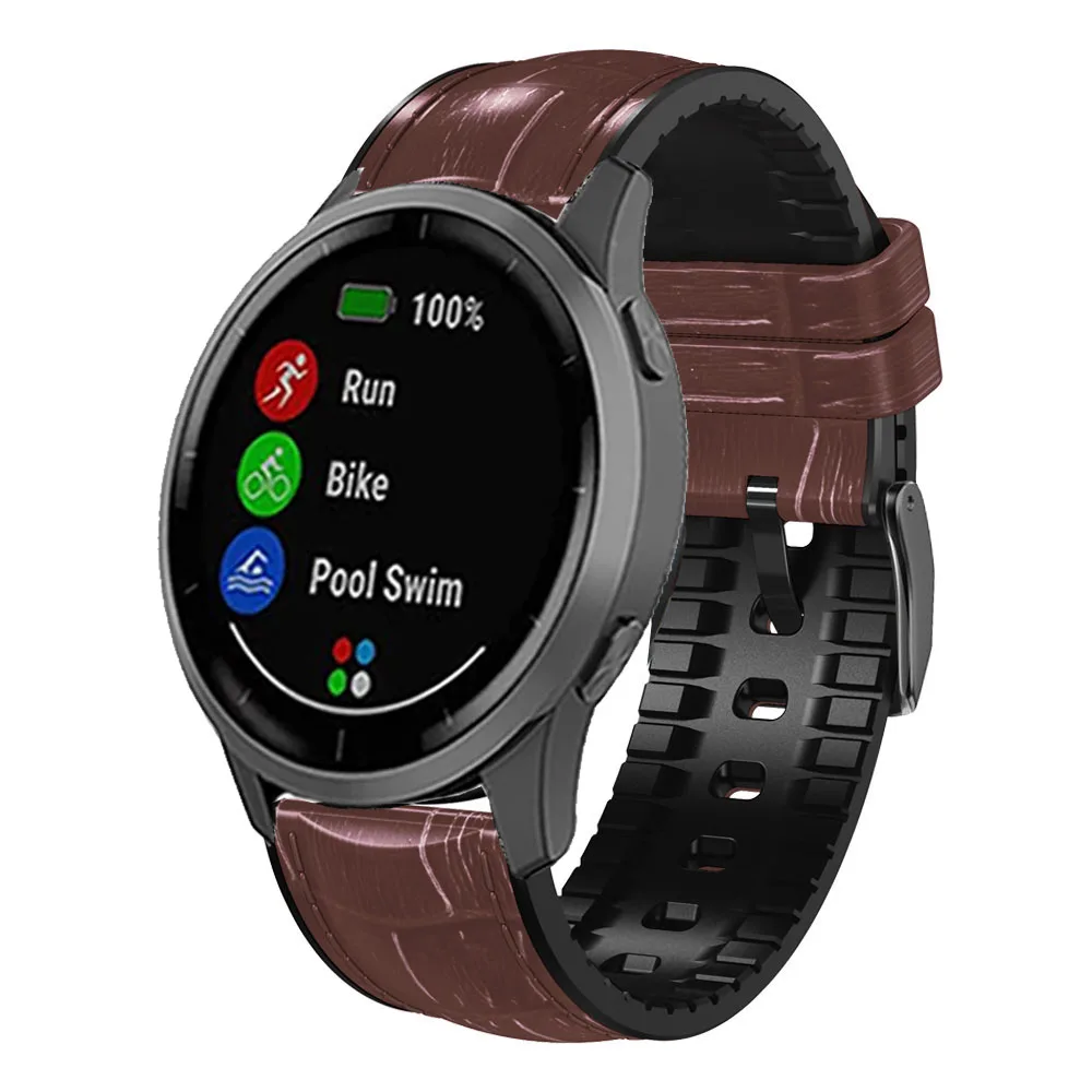 Correa de reloj para Samsung Galaxy Watch de 22mm, banda de cuero auténtico de 46mm, pulsera de silicona, Gear S3 Frontier Watch3 45mm