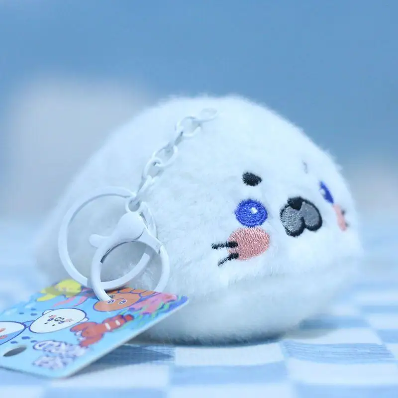 1Pcs Sea Animal Toy Stuffed Animal Fish Bag Pendant 12CM Cartoon Super Soft Seal Whale Dolphin Plush Keychain Kids Birthday Gift