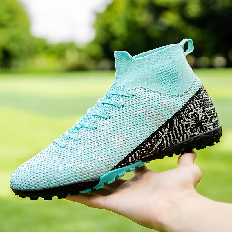 Nuevos zapatos de fútbol para hombres y mujeres, zapatos de entrenamiento de competición universales, tachuelas cortas, tachuelas trituradas