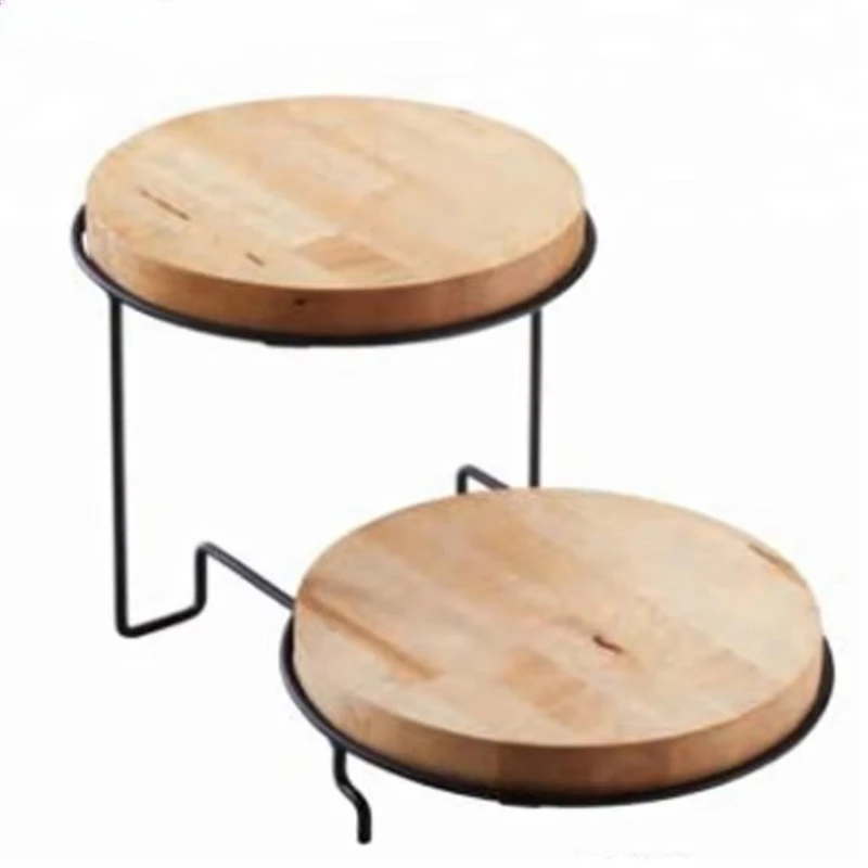 Hotel Restaurant Equipment High Quality 3 Layer Wooden Buffet Service Dessert Food Display Stand