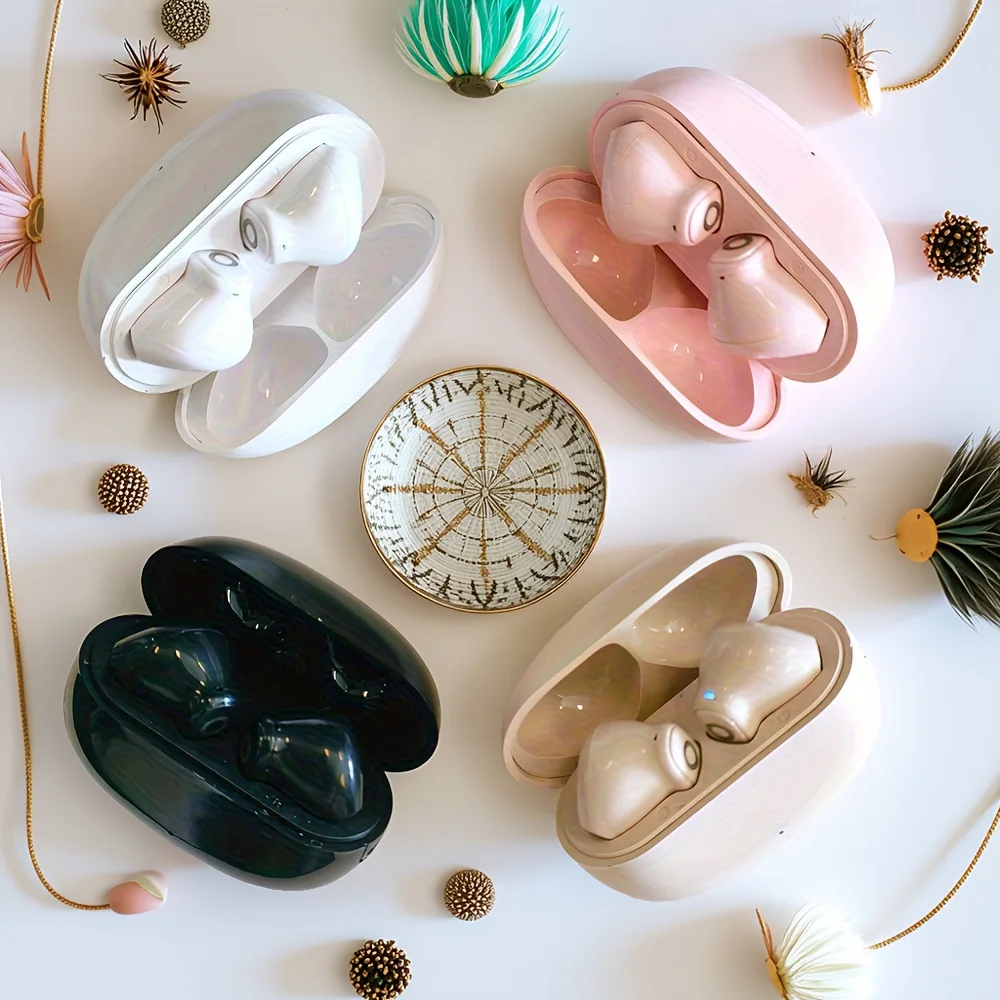 سماعات أذن بلوتوث TWS ميكروفون لاسلكي مع خاصية إلغاء الضوضاء داخل الأذن تصميم رياضي لاسلكي اختيار مثالي للهدايا