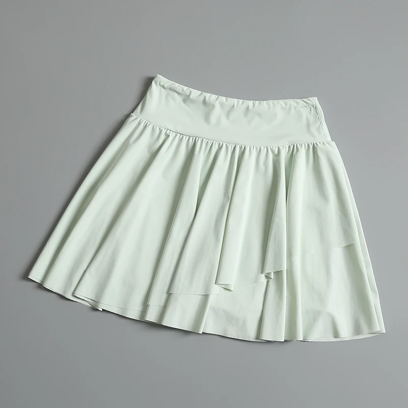 Women's Sporty Short Skirt Summer Anti-Light Yoga Skirt Running Fitness Training Badminton Pleated Skirt Breathable Quick Dry