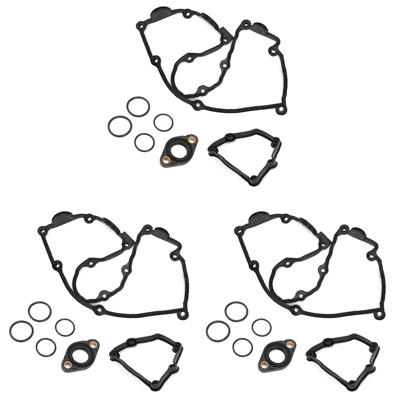 3X Valve Cover Gasket Set For -BMW E87 120I E46 318I E90 320I X3 N46 N42 11120032224 11120028033