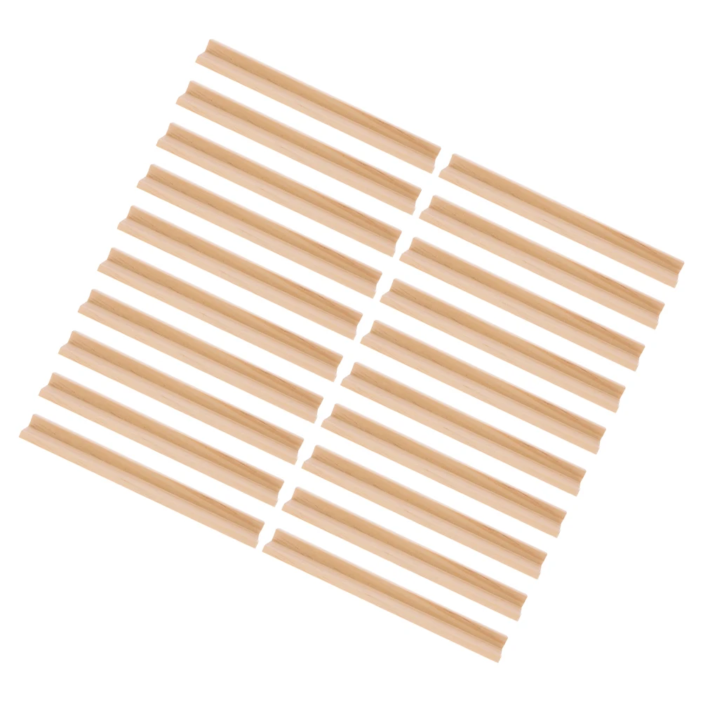 

20pcs Wooden Letter Base Multifunctional Domino Holder Mexican Train Stand Board Game Tray Card Display Rack Durable